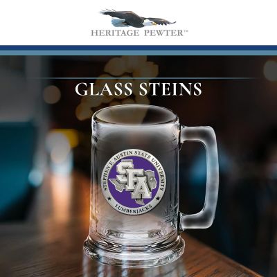 Stephen Austin Lumberjacks Beer Stein Glass