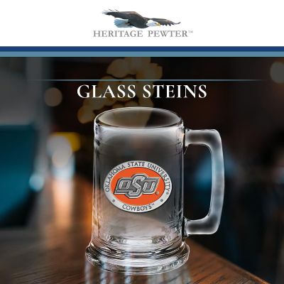 Oklahoma State University Cowboys Beer Stein Glass