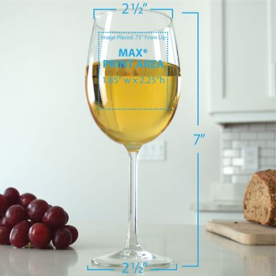 Add Your Logo - Add Your Brand - Custom Personalized 12oz Wine Glass