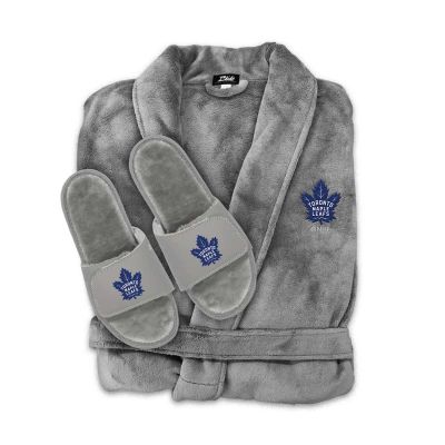 Toronto Maple Leafs Faux Fur Slide Sandals & Robe Bundle