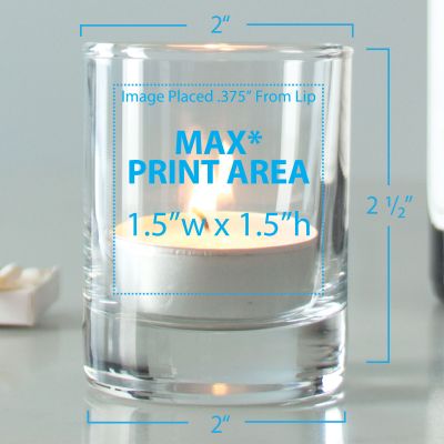 Add Your Logo - Add Your Brand - Custom Personalized Clear Votive Holder Glass