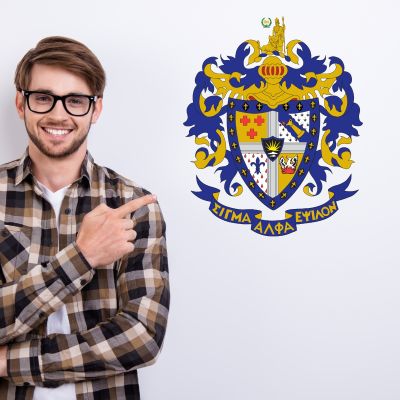 College Wall Decals - Sigma Alpha Epsilon - Coat of Arms