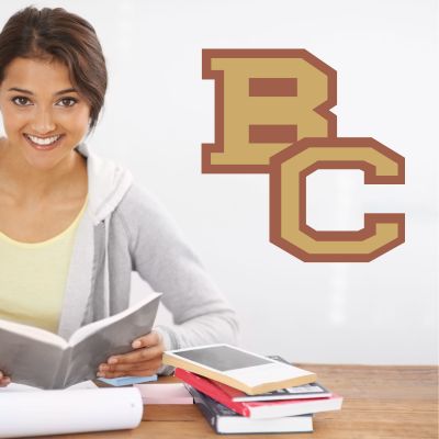 College Wall Decals - College Team Logos - Boston College Initials BC