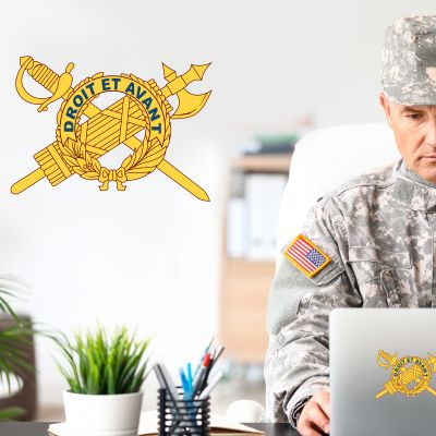 Military Wall Decals - Military Laptop Decal - Droit Et Avant