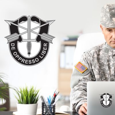 Military Wall Decals - Military Laptop Decal - De Oppresso Liber