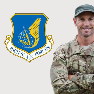 Military Wall Decals - Military Laptop Decal - Pacific Air Forces