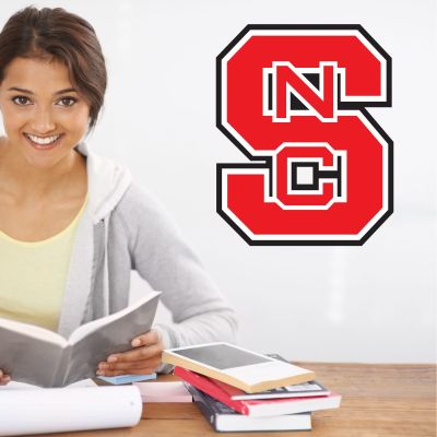 College Wall Decals - College Team Logos - NC State University Letters