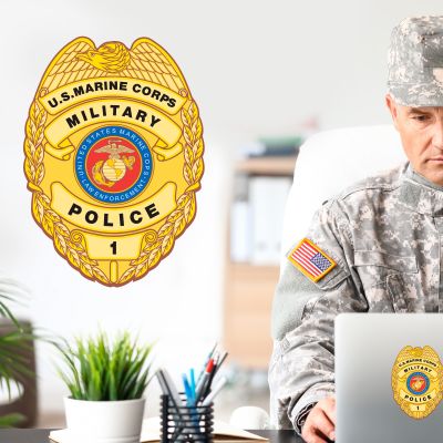Military Wall Decals - Military Laptop Decal - US Marine Corps Military Police