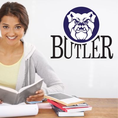 College Wall Decals - College Team Logos - Butler University Bulldog