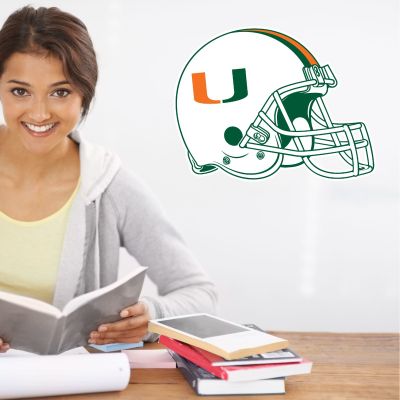 College Wall Decals - College Team Logos - University of Miami Football Helmet