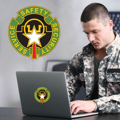 Military Wall Decals - Military Laptop Decal - Service Safty Security