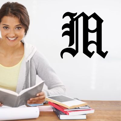 College Wall Decals - College Team Logos - University of Miami Vintage M