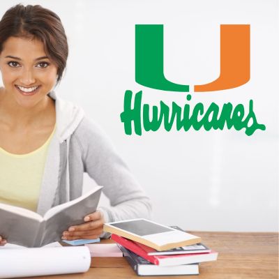 College Wall Decals - College Team Logos - University of Miami Hurricanes