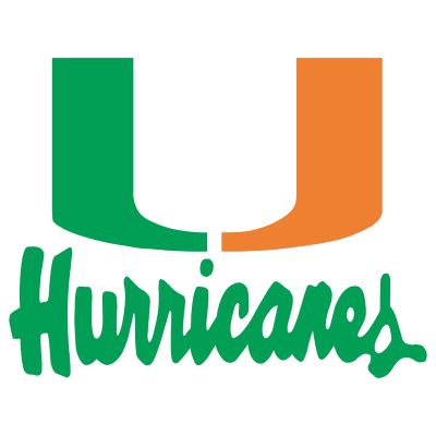 College Wall Decals - College Team Logos - University of Miami Hurricanes