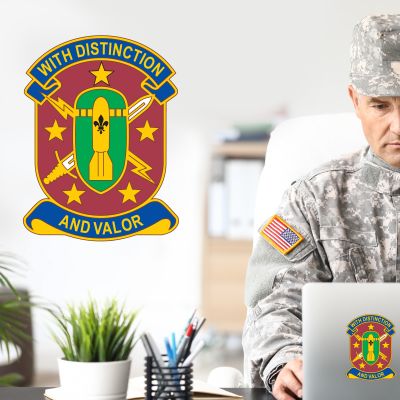 Military Wall Decals - Military Laptop Decal - With Distinction and Valor