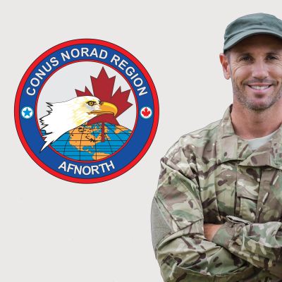 Military Wall Decals - Military Laptop Decal - Conus Norad Region AFNorth