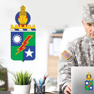 Military Wall Decals - Military Laptop Decal - 75th Ranger RGT Coat of Arms