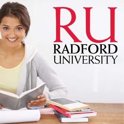 College Wall Decals - College Team Logos - Radford University RU Initials