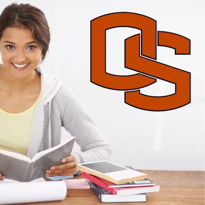 College Wall Decals - College Team Logos - OS Initials Oregon State University