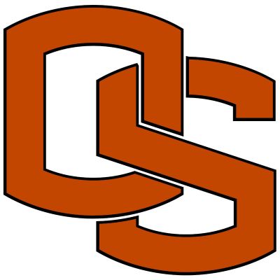 College Wall Decals - College Team Logos - OS Initials Oregon State University