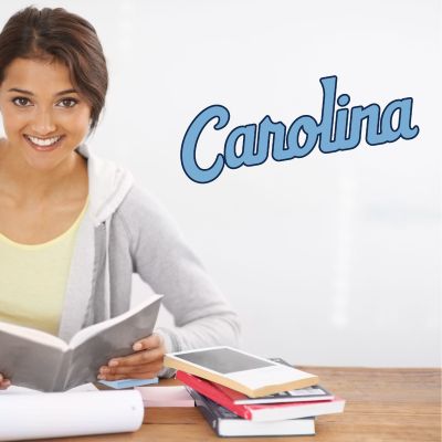 College Wall Decals - College Team Logos - UNC - University of North Carolina - Carolina