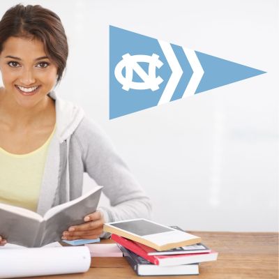 College Wall Decals - College Team Logos - Burgee - University of North Carolina