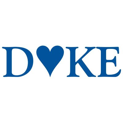 College Wall Decals - College Team Logos - Heart Duke University