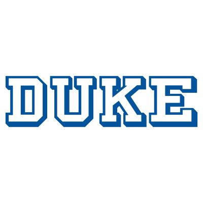 College Wall Decals - College Team Logos - Duke University - Duke White and Blue Block Type