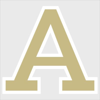 College Wall Decals - College Team Logos - Albion College Gold A 