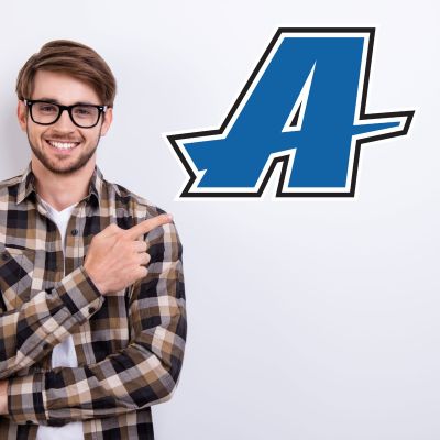 College Wall Decals - College Team Logos - Assumption Greyhounds Primary Letter