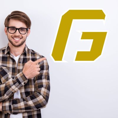 College Wall Decals - College Team Logos - George Fox Gold