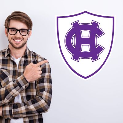 College Wall Decals - College Team Logos - Holy Cross Crusaders White Shield