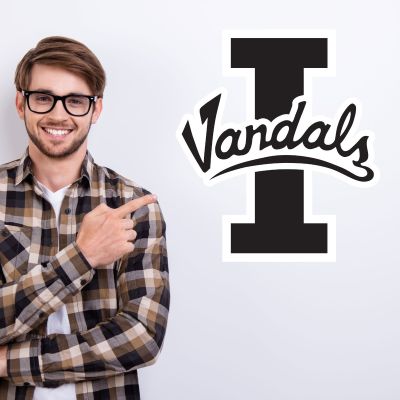 College Wall Decals - College Team Logos - Idaho Vandals Black