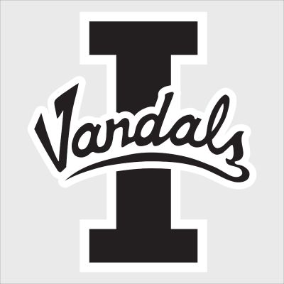 College Wall Decals - College Team Logos - Idaho Vandals Black