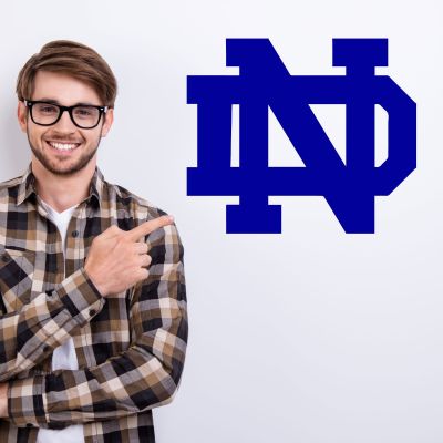College Wall Decals - College Team Logos - Notre Dame Initials