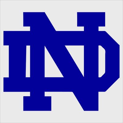 College Wall Decals - College Team Logos - Notre Dame Initials