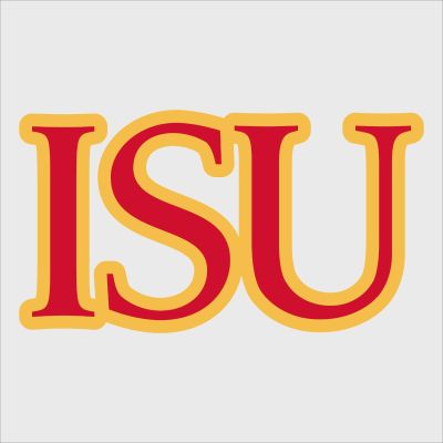 College Wall Decals - College Team Logos - Iowa State University Initials