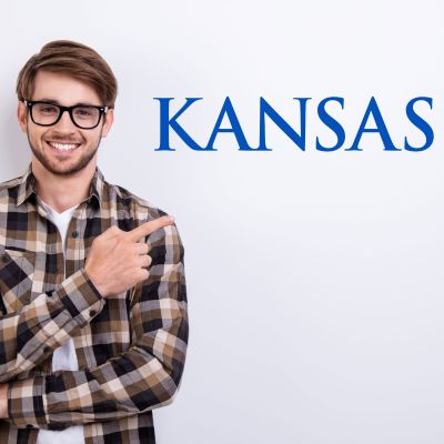 College Wall Decals - College Team Logos - Kansas Wordmark