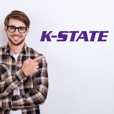 College Wall Decals - College Team Logos - Kansas State Wildcats Wordmark