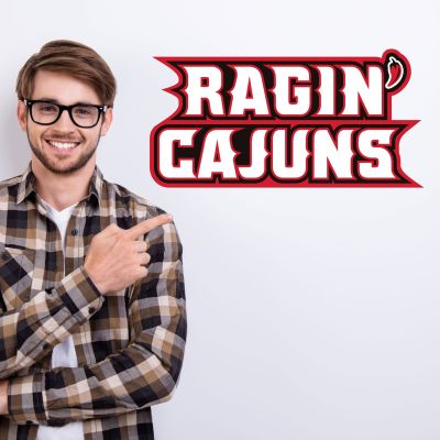 College Wall Decals - College Team Logos - Ragin Cajuns