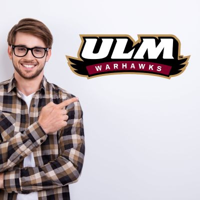 College Wall Decals - College Team Logos - Louisiana-Monroe Warhawks Wordmark