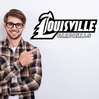 College Wall Decals - College Team Logos - Louisville Cardinals Text Logo