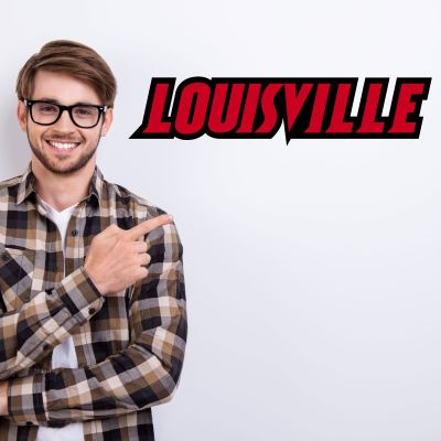 College Wall Decals - College Team Logos - Louisville Wordmark