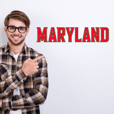 College Wall Decals - College Team Logos - Maryland Wordmark