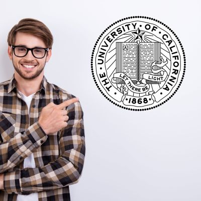 College Wall Decals - College Team Logos - University of California 1868 Seal