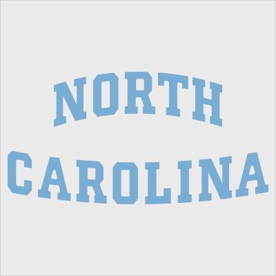 College Wall Decals - College Team Logos - North Carolina Arch Blue