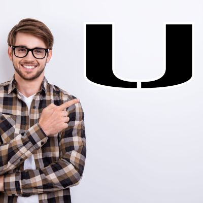 College Wall Decals - College Team Logos - U Miami Black