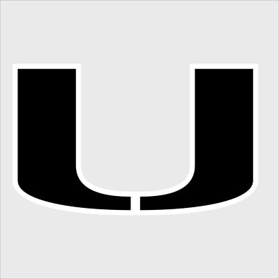 College Wall Decals - College Team Logos - U Miami Black