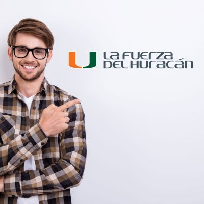 College Wall Decals - College Team Logos - U Miami La Fuerza Del Huracan