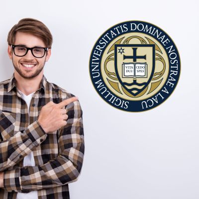 College Wall Decals - College Team Logos - University of Notre Dame Seal Colored
